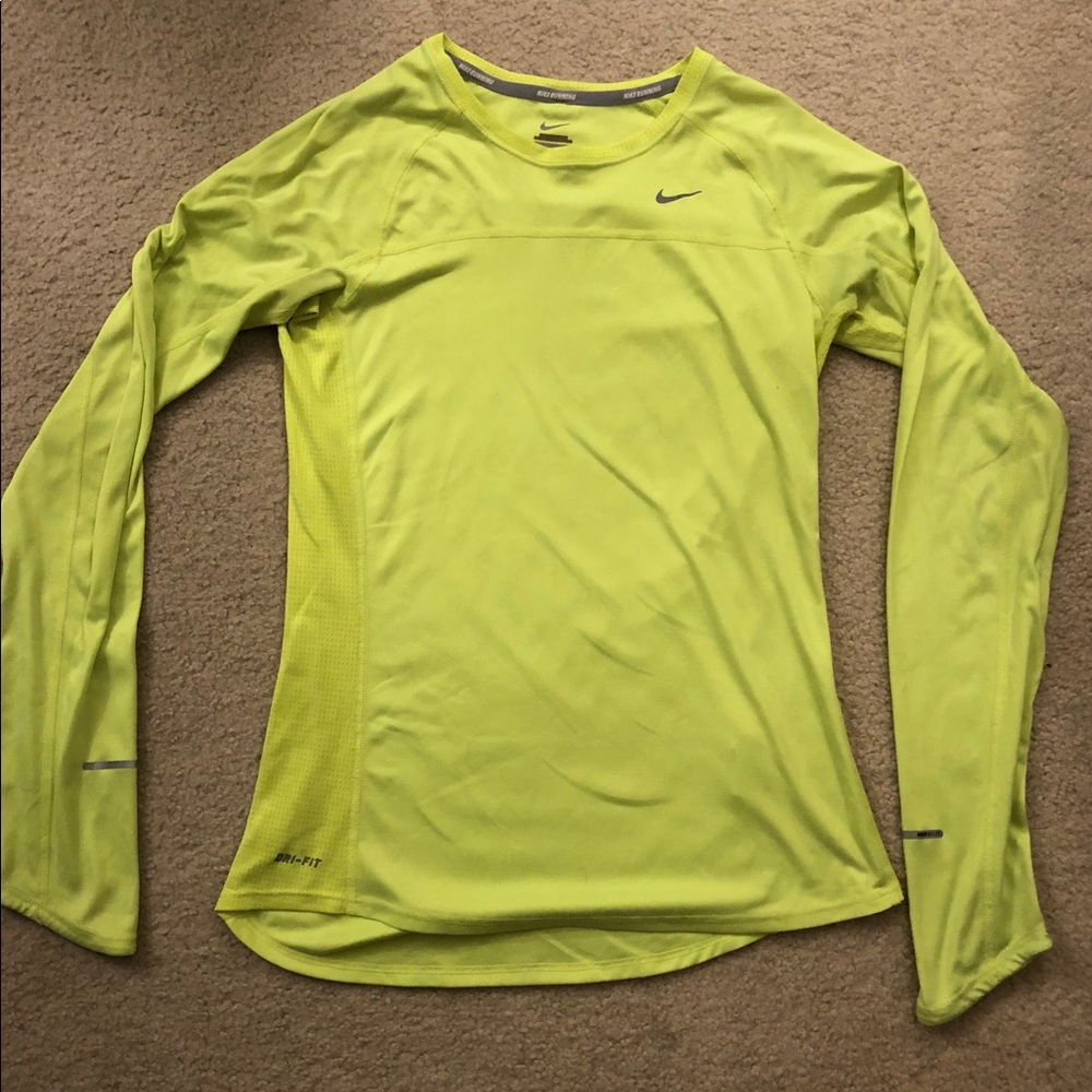 Nike Miler long sleeve (neon yellow)